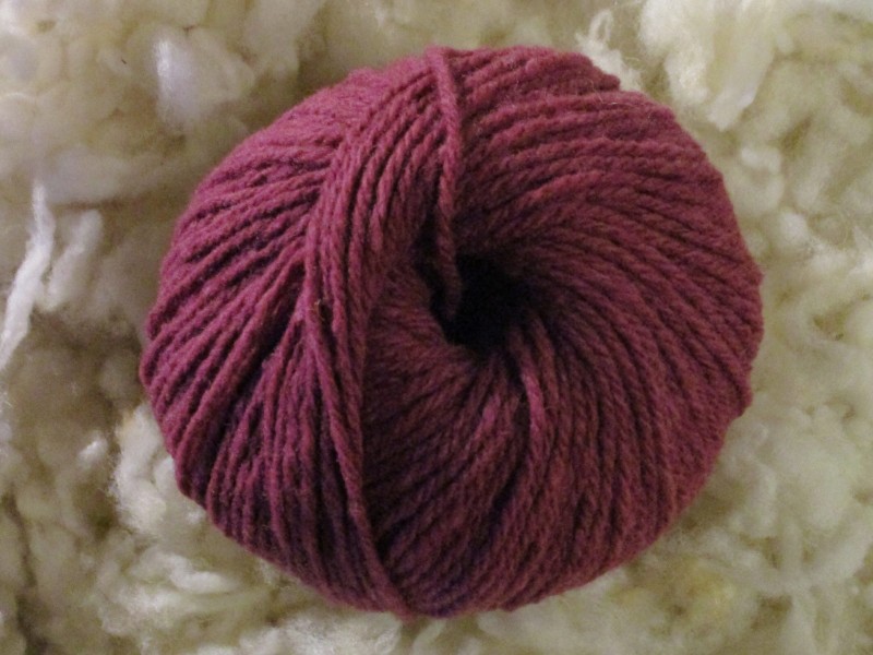 FLOCKY - Pelote de laine mérinos pure framboise